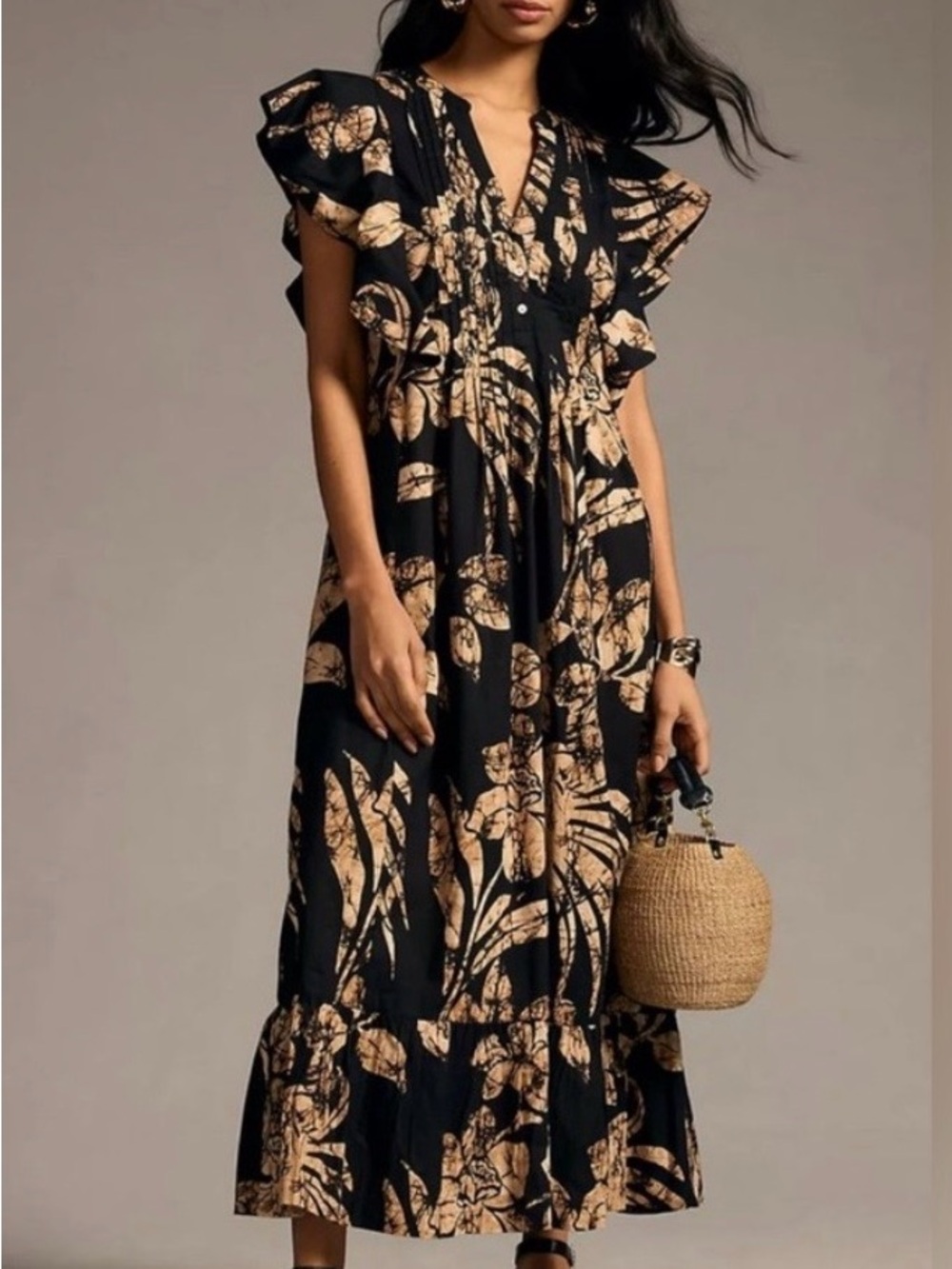 Anthropologie Maeve Floral Maxi Dress - Women's Elegant Summer Dress NWOT